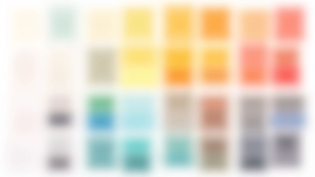 Palette di colori primari e secondari disposte su uno sfondo neutro con campioni di design