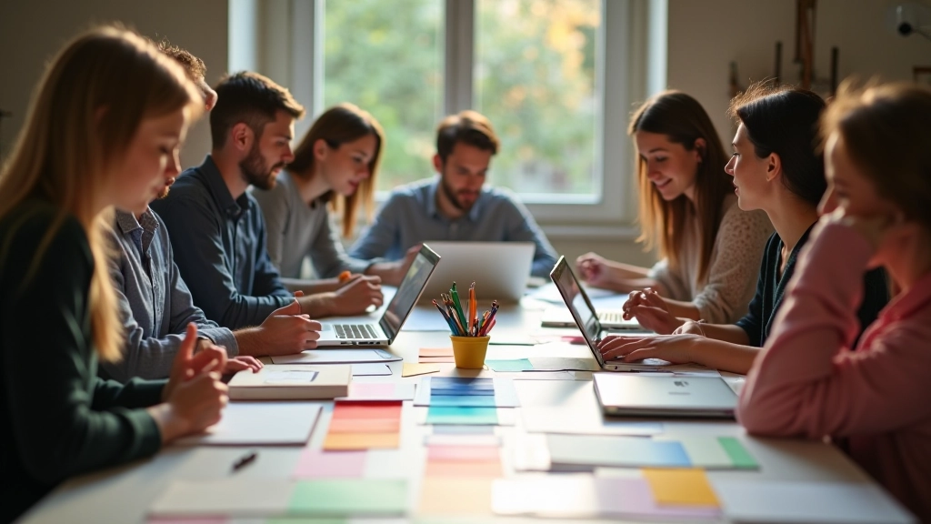 Team che lavora su progetto di design