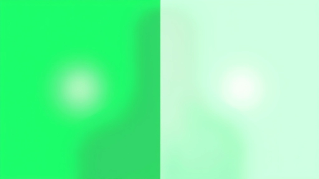 Esempio di contrasto tra colore primario verde e testo bianco e nero, che mostra quale combinazione è leggibile